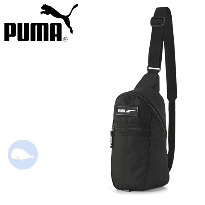 【小鯨魚包包館】PUMA 單肩包 單肩後背包 胸包 單肩背包 07919001 黑色