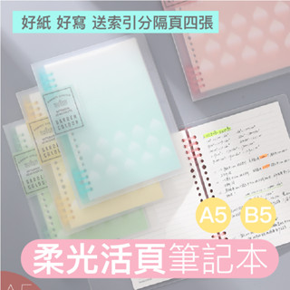 活頁本 活頁筆記本 筆記本 記事本 活頁簿 線圈筆記本 線圈本 資料夾 檔案夾 活頁夾 附60內頁 分隔頁 活頁20孔