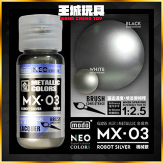 【大頭宅】MODO 摩多製漆 MX-03 機械銀 NEO-MX系列金屬色模型漆