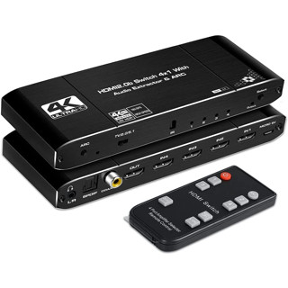 HDMI 切換器 4K 60Hz 4x1 螢幕切換器 支援光纖聲音輸出 4進 NEWCARE