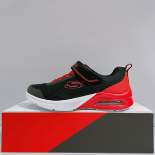 SKECHERS MICROSPEC MAX 中童 黑色 舒適 氣墊 魔鬼氈 運動 休閒鞋 403773LBKRD