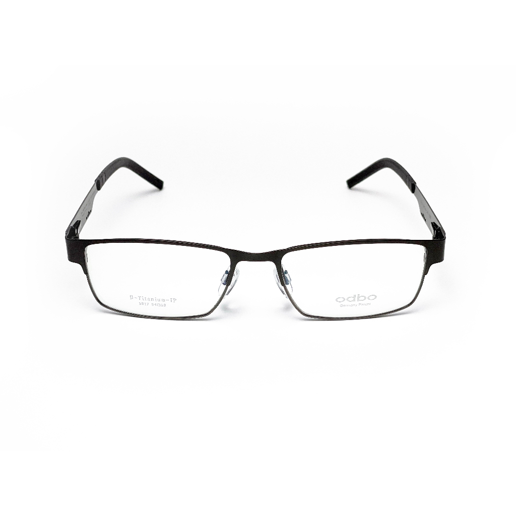 【全新特價】odbo 鈦金屬光學眼鏡鏡框 1817 C2BD 亮槍色 輕量化無螺絲設計