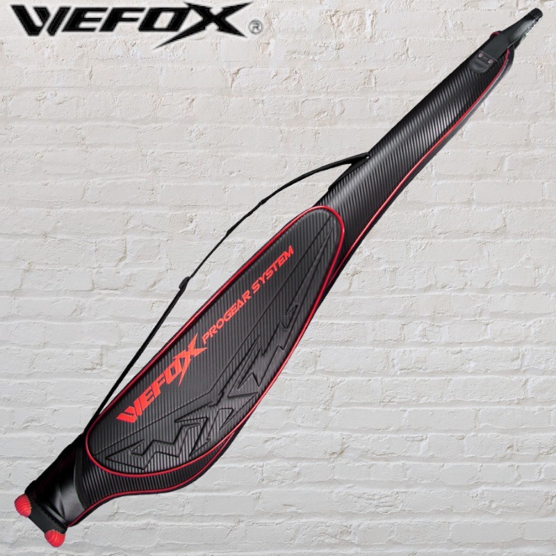 (中壢鴻海釣具)《WEFOX》WAX-8472N 黑紅色中肚竿袋 磯竿袋 釣竿袋 需宅配