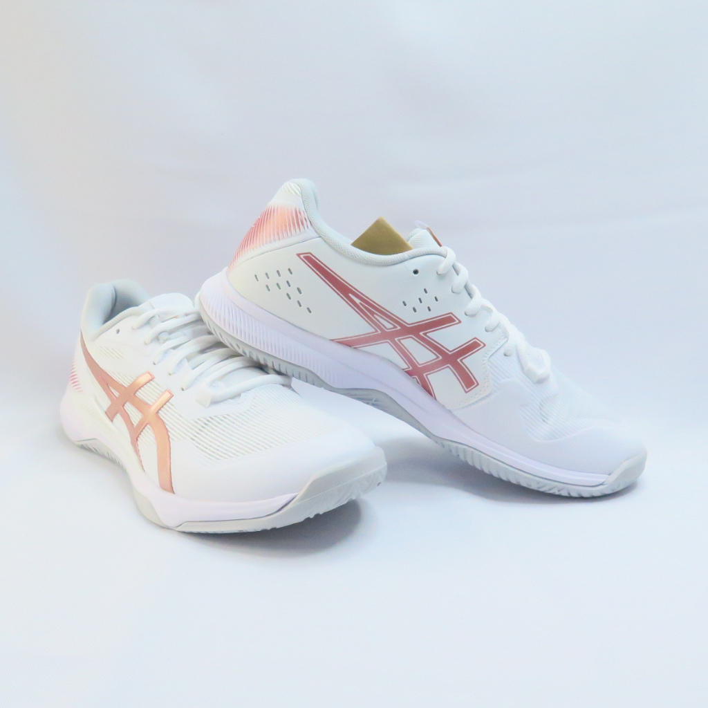 ASICS GEL-TACTIC 男女款 1073A062100 排球鞋 支撐 穩定 白x玫瑰金【iSport愛運動】