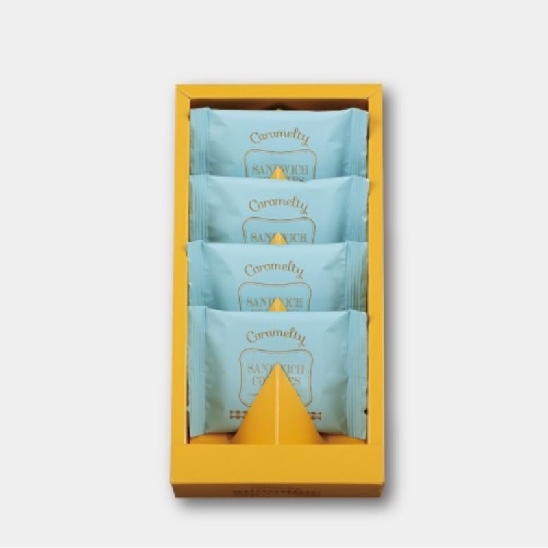 現貨🇯🇵日本神戶風月堂焦糖巧克力夾心餅乾 4入 附提袋 禮盒
