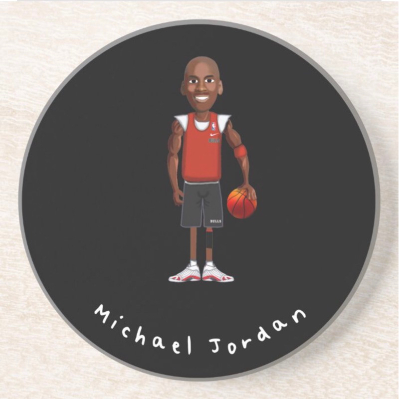 Michael Jordan練習服造型 NBA 職業生涯 造型 吸水陶瓷杯墊(一片，全新附盒) 公牛隊 巫師 夢幻隊