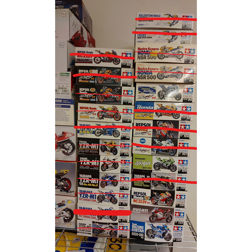 tamiya/長谷川 rc211v/yzr-m1/nsr500/rs250rw/yzr500/fzr750/nr750