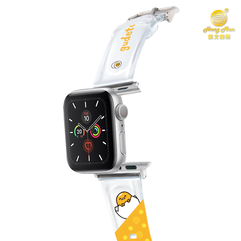 【Hong Man】三麗鷗 Apple Watch PVC果凍透明錶帶 點點蛋黃哥