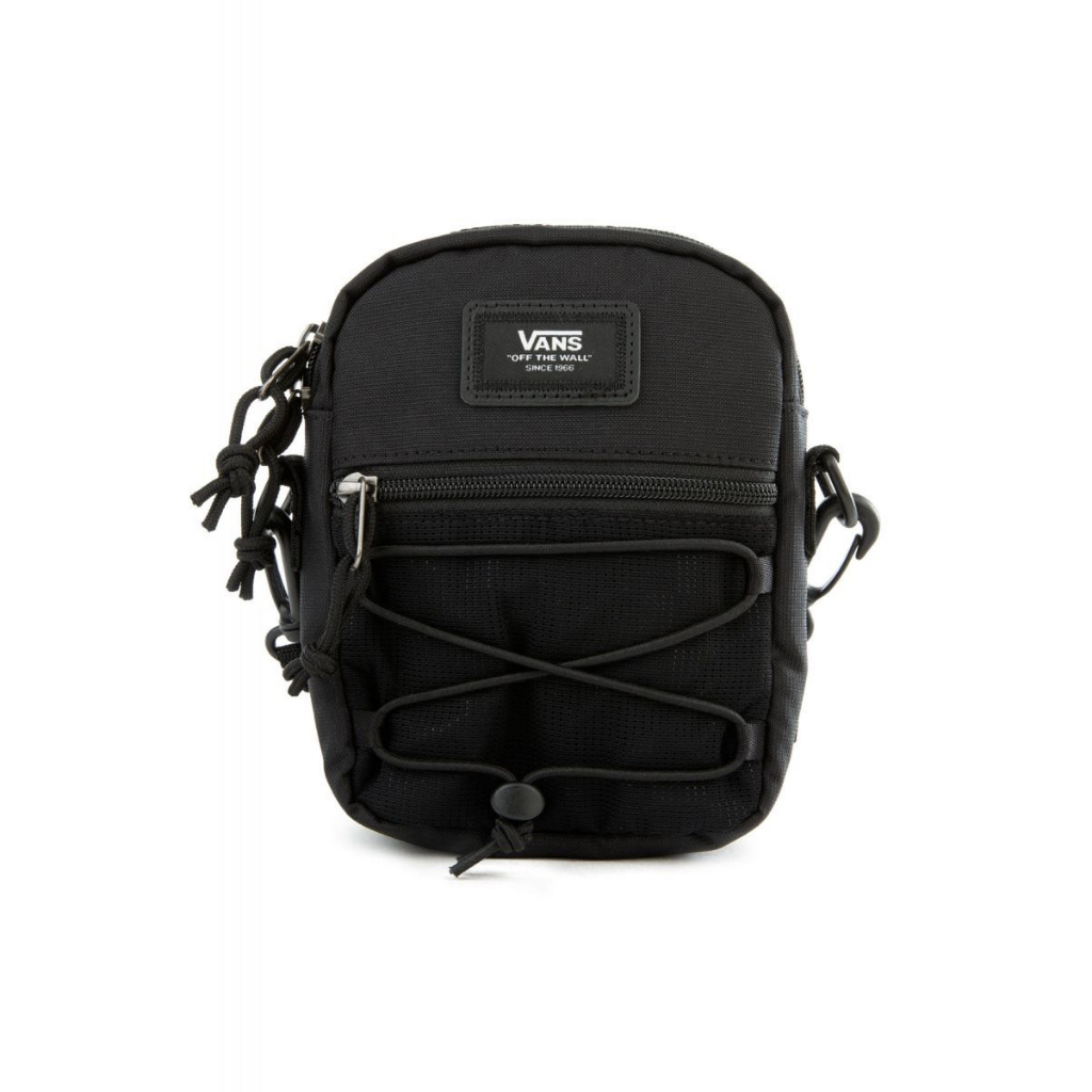VANS 范斯 LOGO 標誌 側背包 單肩包 男女 小包 黑色 BAIL SHOULDER BAG CLEAR
