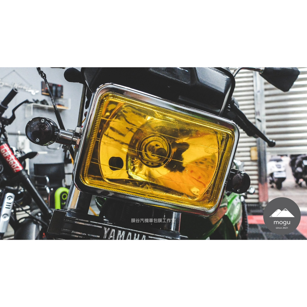 [膜谷包膜工作室] Yamaha SR150 愛將 大燈保護膜 圖為深黃色