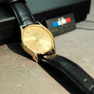 【現貨】Valentino coupeau 手錶 高級腕錶 黑金 皮質 二手 九成新