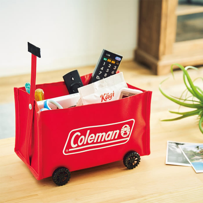 ♫狐狸日雜鋪♫日本雜誌MOOK附錄 Coleman 戶外登山品牌 拖車造型收納箱 置物架 雜物盒  居家收納雜貨