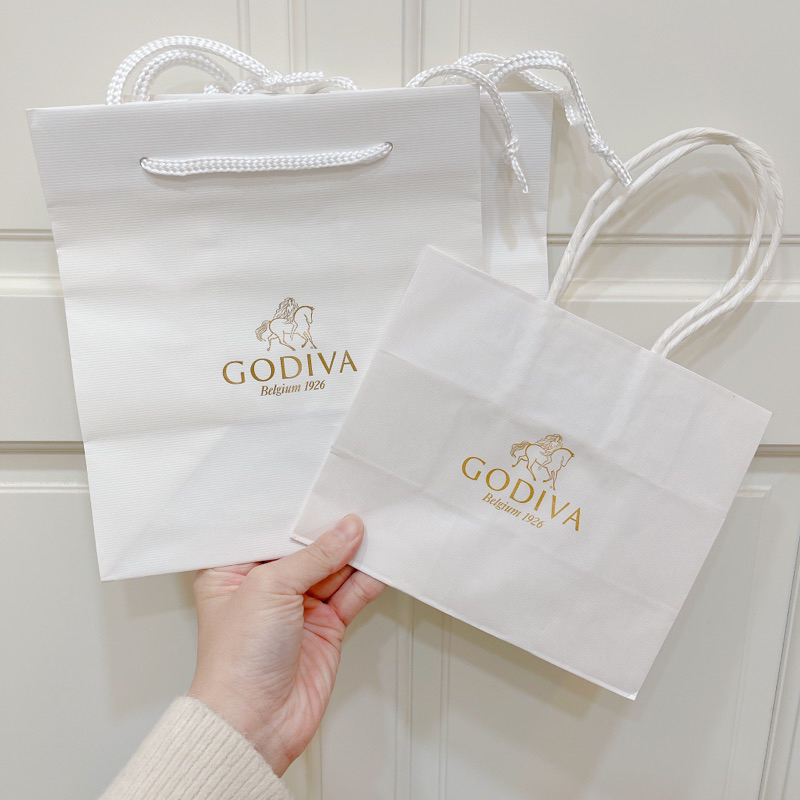 日本專櫃 Godiva 巧克力 燙金logo 紙袋 禮物袋 包裝袋