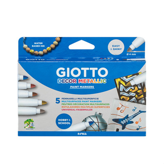 義大利 Giotto 萬能金屬色彩繪筆 5色 (GOF452900)