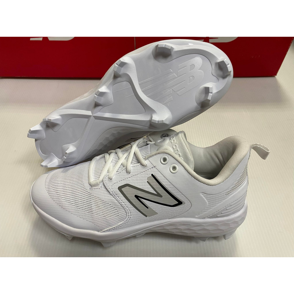 2023 New Balance NB 2E寬楦 棒壘球膠釘鞋 PL3000W6 白