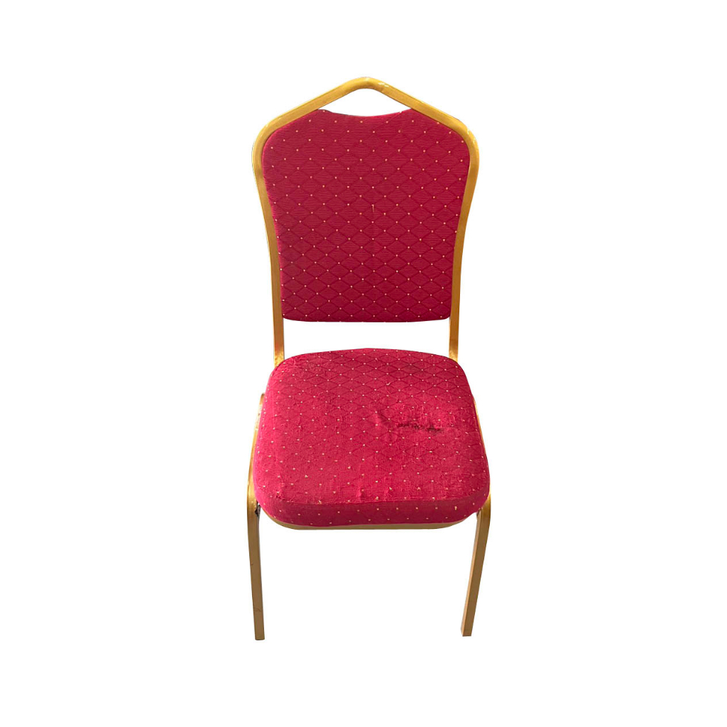 【二手家具宏品】北中南二手家具買賣 F221*紅布餐椅(瑕疵)* 餐椅 辦公椅 沙發 原木椅 高腳椅 餐桌椅 茶几桌