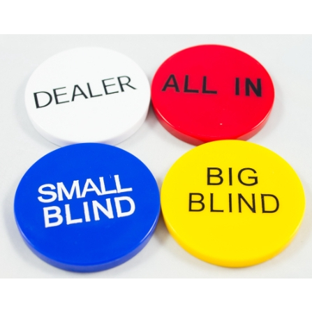 德州撲克莊碼組 四件組 壓牌器 button 鈕扣 德州撲克 使用 dealer 大盲 小盲