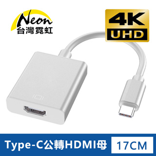 台灣霓虹 4Kx2K Type-C公轉HDMI母轉接器 4K高清 影像傳輸線