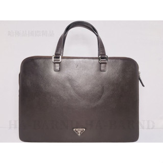 【哈極品】二手品《PRADA 咖啡色 全皮多功能 公事包/手提包》