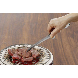 (小品日貨) 現貨在台 日本製 EBM 江部松 18-0 不鏽鋼 燒肉夾 料理夾 烤肉夾 可站立 防滑夾