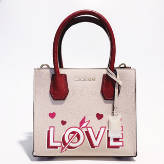 輕巧可愛造型包款 MICHAEL KORS 專櫃款 愛情粉色皮革手提/斜背兩用包 #30H7GM9M1T