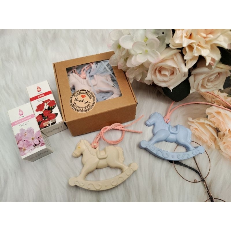 🐰［兔寶媽手作］木馬 擴香石 香磚 婚禮小物 二進禮物 桌上禮 交換禮物 聖誕禮物 創意禮物 公司小禮