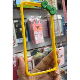 APPLE-iPhone5/5S/SE ♥庫存出清♥ 馬卡龍蝴蝶結邊框-黃