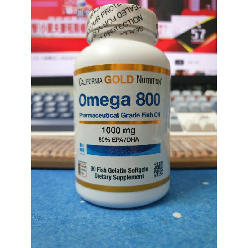 Omega 800 魚油 90粒 食品 California GOLD Nutrition