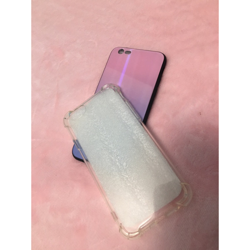 ✨✨iphone6/6s手機殼/透明防撞殼/粉色紫色漸層