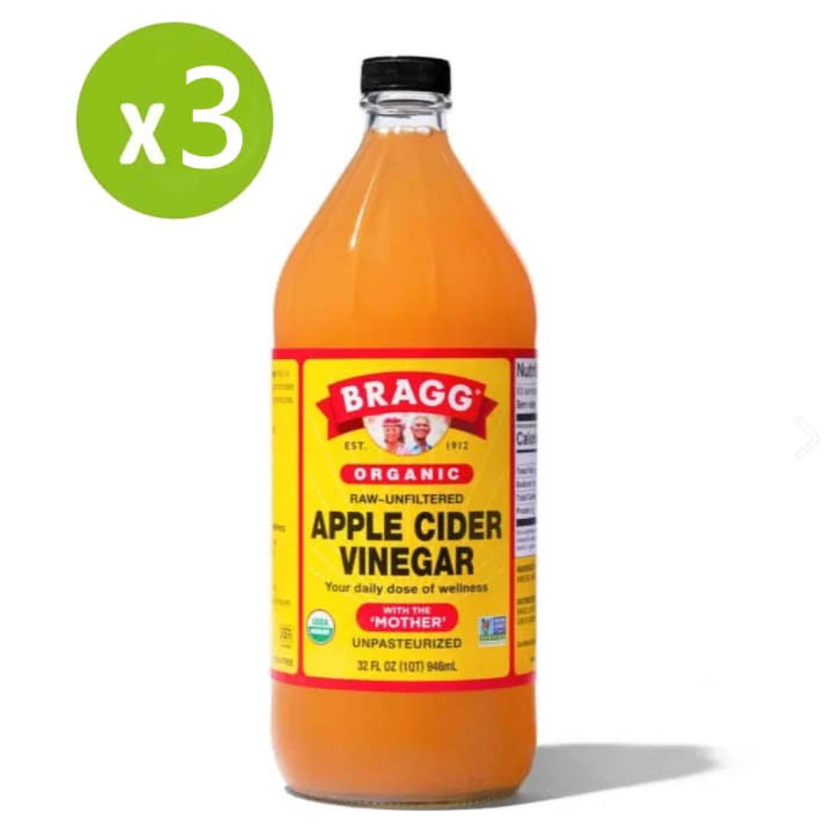【統一生機】Bragg有機蘋果醋 946ml/瓶 3瓶 早安健康嚴選