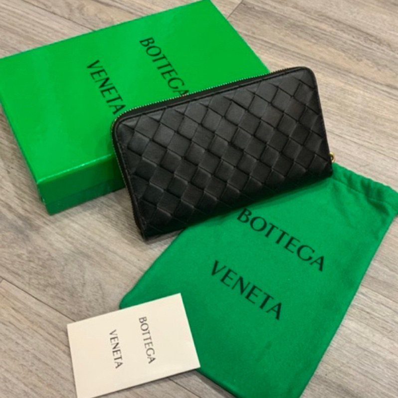 「小麥代購」Bottega Veneta BV新款大編織拉鍊長夾