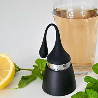 【德國AdHoc】 杯掛式濾茶器(含座/黑色) 泡茶器