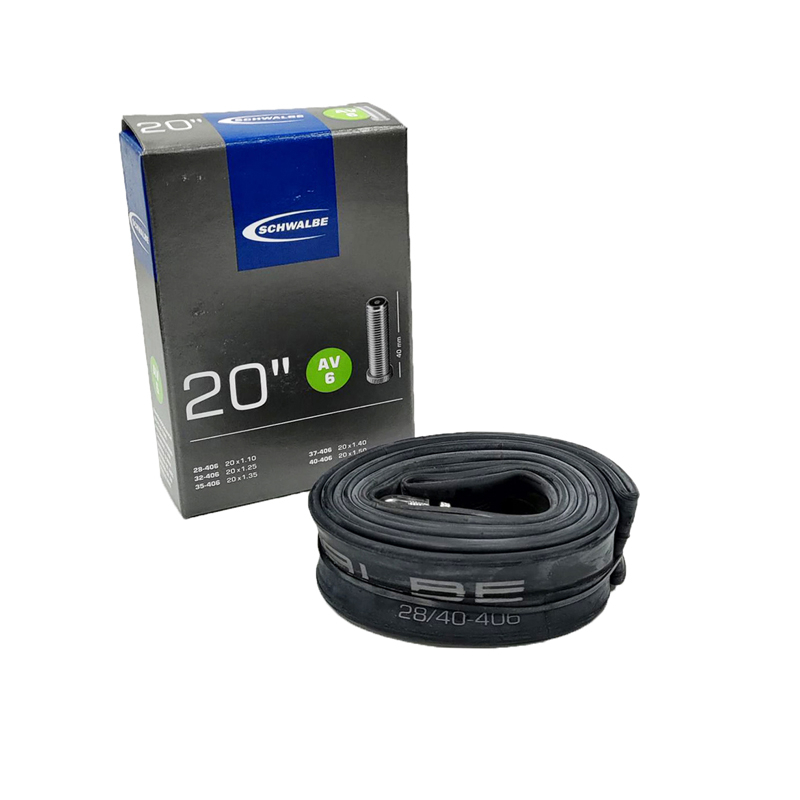 SCHWALBE內胎20*1.1/1.5(28/40-406)AV6美嘴40mm[40003310]【飛輪單車】