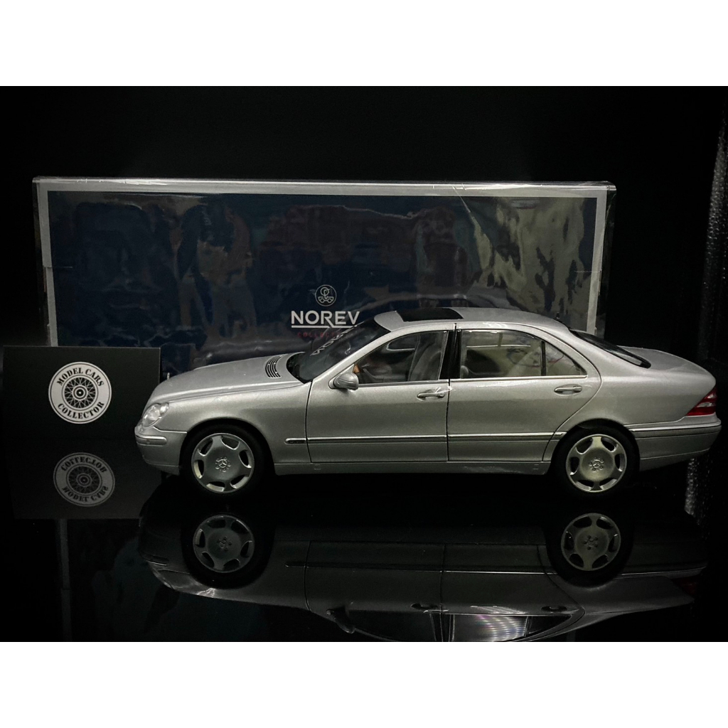 【收藏模人】Norev Mercedes-Benz S Class s600 w220 銀色 模型車 1:18 1/18