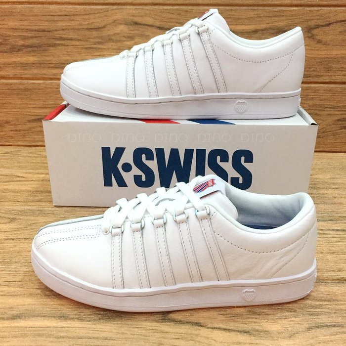 DIBO-K SWISS CLASSIC 經典皮質 女生 休閒運動鞋(全白)kswiss-女鞋.小白鞋-96046117