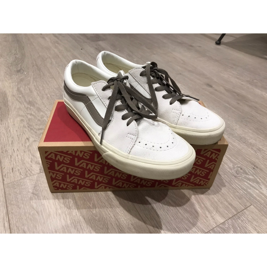 Vans Sk8-Low 低筒 米白咖啡 US7.5 25.5CM V120106539