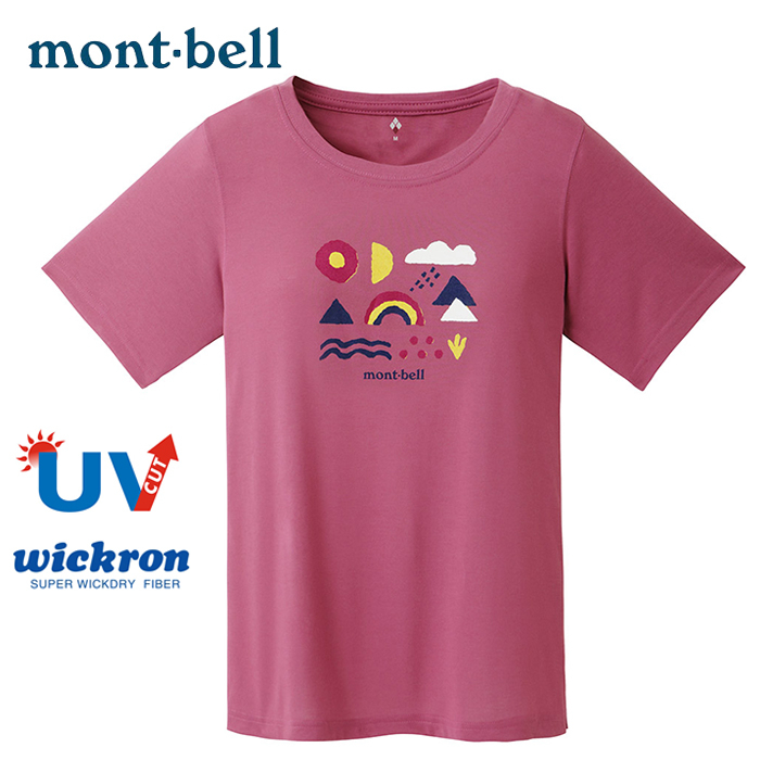 【Mont-bell 日本】WICKRON T-shirt 短袖快乾排汗衣 圓領短袖 女款 淺紫紅 #1114573