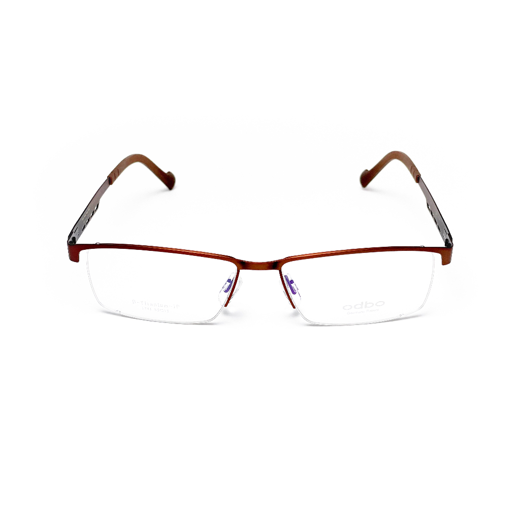 【全新特價】odbo 鈦金屬光學眼鏡鏡框 1741 C54 消光古銅色 輕量化無螺絲設計