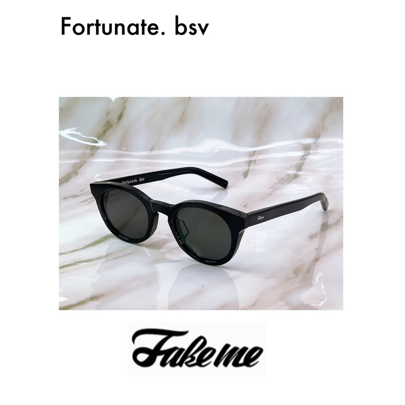 【本閣】Fakeme Fortunate 韓國名牌黑色大圓粗膠框太陽眼鏡 劉仁娜代言 gentle monster