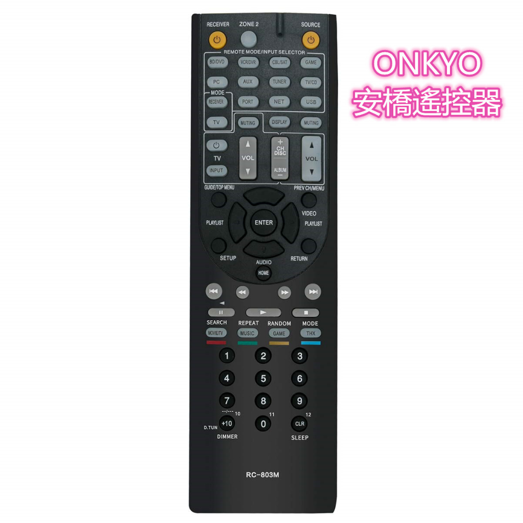 全新遙控器ONKYO RC-803M 替換安橋 AV 接收器 TX-NR609  TXNR609B HT-S8409