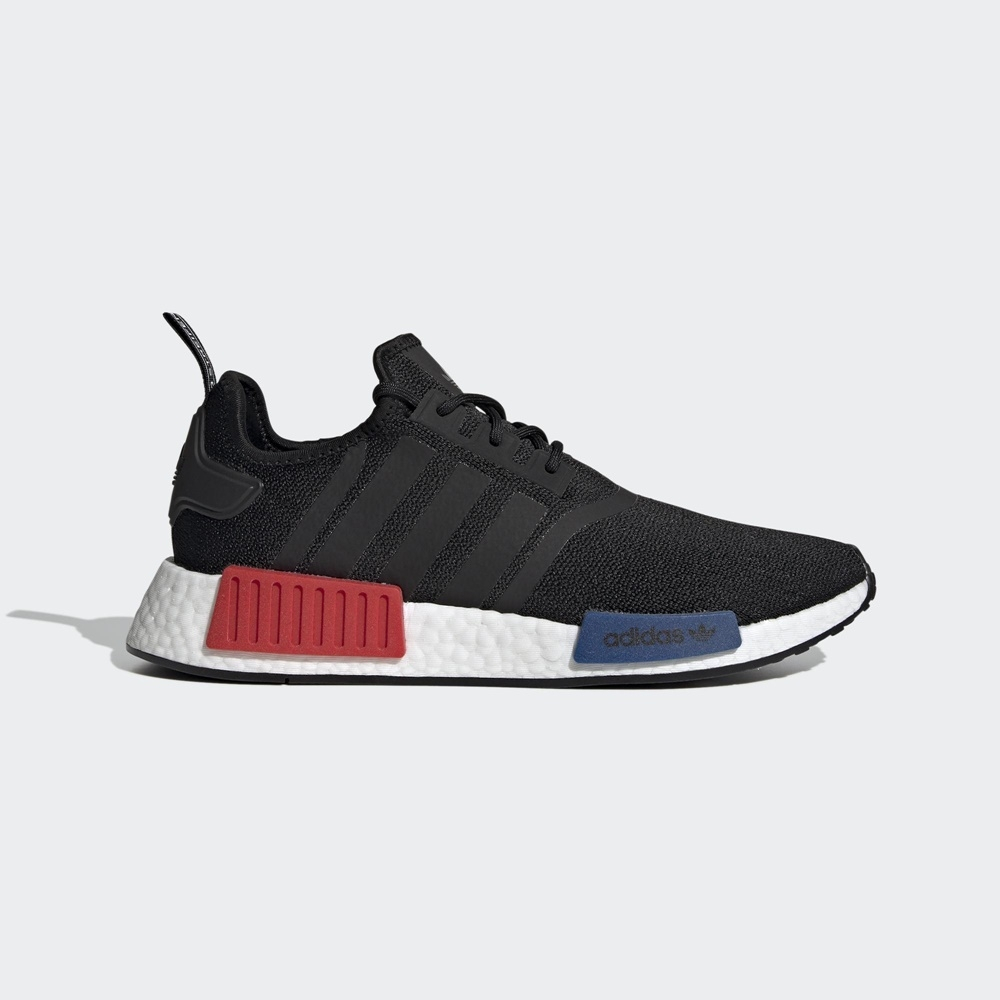 adidas NMD_R1 經典藍紅 男女休閒鞋-黑-GZ7922