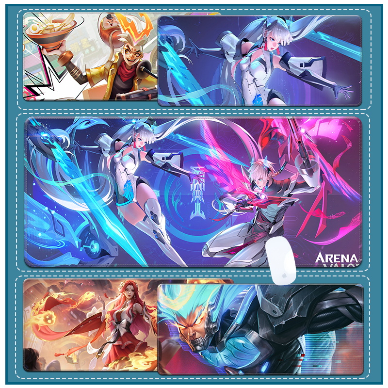 客製化滑鼠墊 傳說對決 Arena of Valor 皮革防水超大滑鼠桌墊120x60 電腦辦公桌墊 橡膠精密鎖邊鍵盤墊