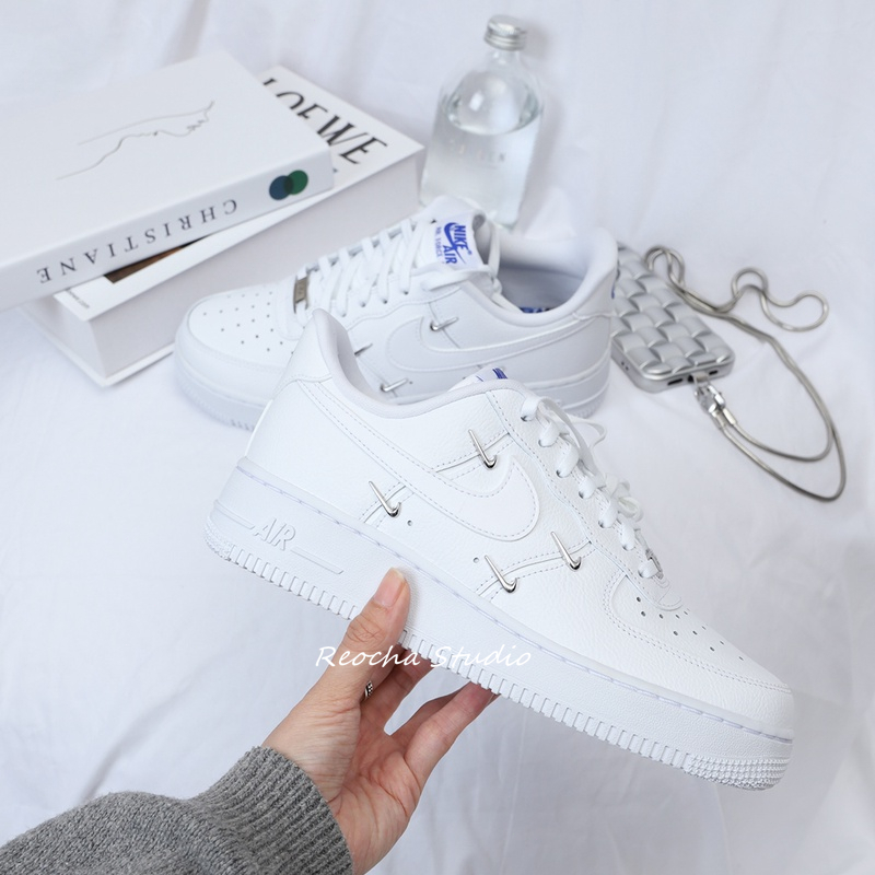 Nike Air Force 1 07 LX Chrome Luxe 全白 小勾 AF1 泫雅 CT1990-100