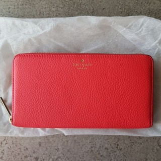 二手 KATE SPADE NEW YORK 防刮牛皮拉鍊長夾 皮夾 錢包