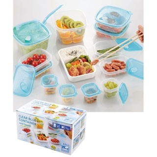 日本KAKUSEE 保鮮盒密封盒食物保存盒便當盒野餐盒附通氣孔12件組