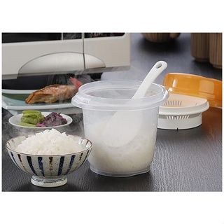 【日貨】日本製 INOMATA可微波塑膠炊飯調理器(900ML)微波煮飯鍋 炊飯調理器 微波湯碗 蒸包子 煮綠豆湯 熱湯