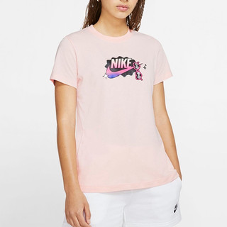 NIKE NSW LOGO TEE 粉紅墨鏡塗鴉反光LOGO CU9696-664 短袖T恤
