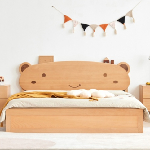 艾勒系列 實木兒童床 實木床架 掀床 小熊款 床架 床板 床底 收納床 置物床箱 箱體床 AL-K1014 橙家居家具