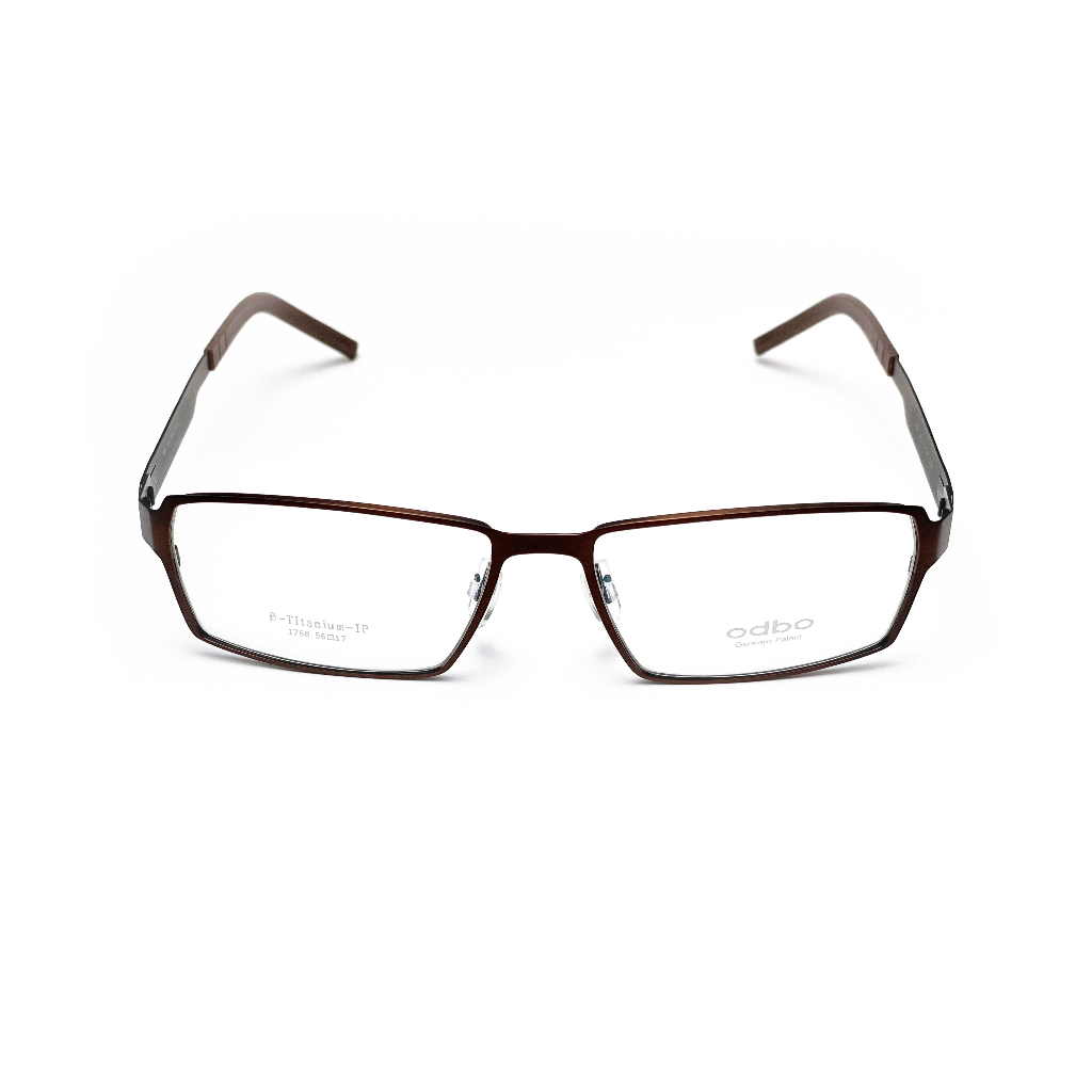 【全新特價】odbo 鈦金屬光學眼鏡鏡框 1768 C54 消光古銅色 輕量化無螺絲設計