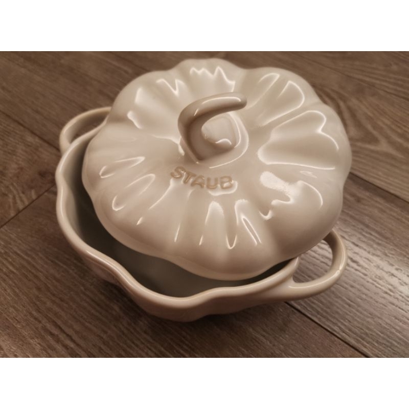 全新 正品 Staub Pumpkin 陶瓷 南瓜盅 烤盅 白色 0.7L